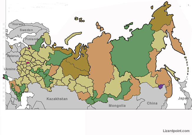 russia and central asia map quiz Test Your Geography Knowledge Russia Federal Subjects Quiz russia and central asia map quiz