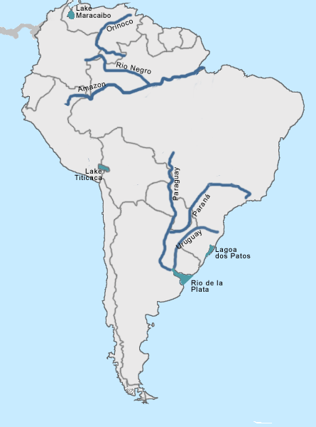 Latin America River Map 20