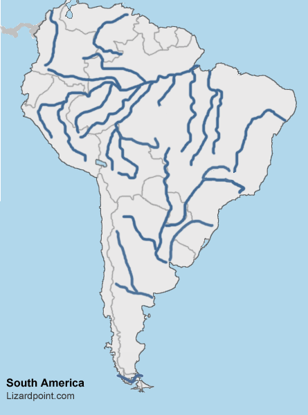 River Map Of South America Get Latest Map Update   S America Rivers W Mag 