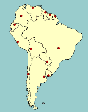 central and south america map with capitals