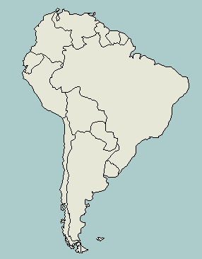 map of South America countries