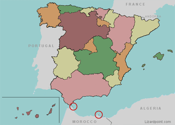 map of Spain