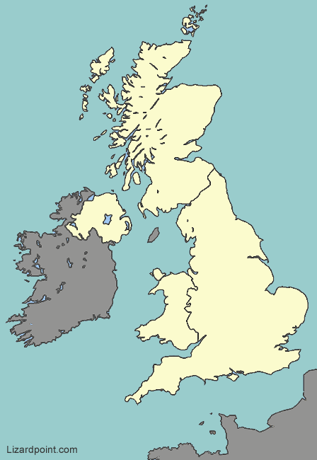 map of United Kingdom major cities