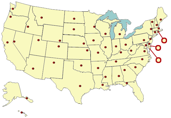 Map Of The West Region States And Capitals   Usa Caps Highlighted600 