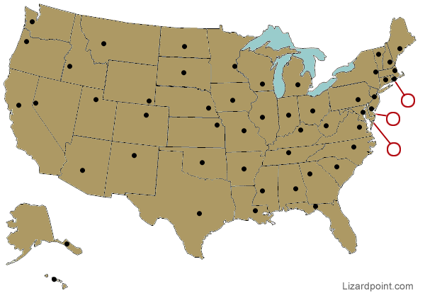 Test your geography knowledge - USA: state capitals quiz (type answer)