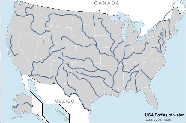 Us Map With Bodies Of Water Test your geography knowledge   U.S.A.: bodies of water quiz 