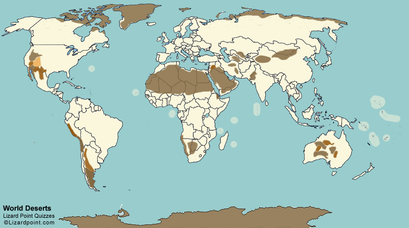 Test Your Geography Knowledge World Map Quiz Deserts Lizard Point Quizzes