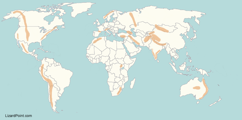 Map Of Mountain Ranges Gadgets 2018   World Mountains 