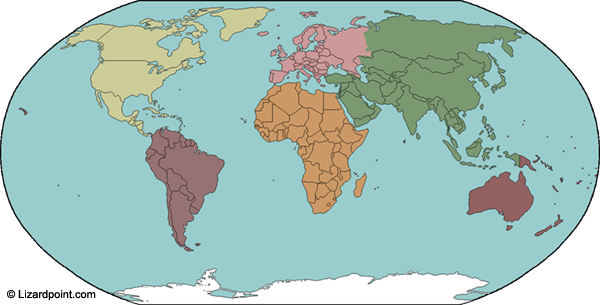 continents of the world map without names Test Your Geography Knowledge World Continents And Oceans Quiz continents of the world map without names