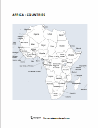 african countries map blank