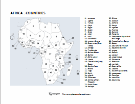 african countries map blank