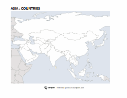 blank asia continent map