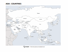 blank asia map printable