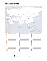 Asia Print Numbered Blank 