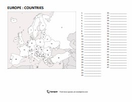 blank political map of europe test