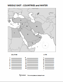 blank map of europe and middle east