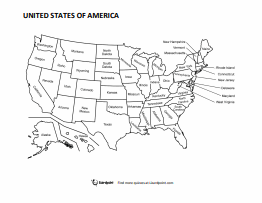 labeled outline map of the united states Lizard Point Quizzes Blank And Labeled Maps To Print labeled outline map of the united states