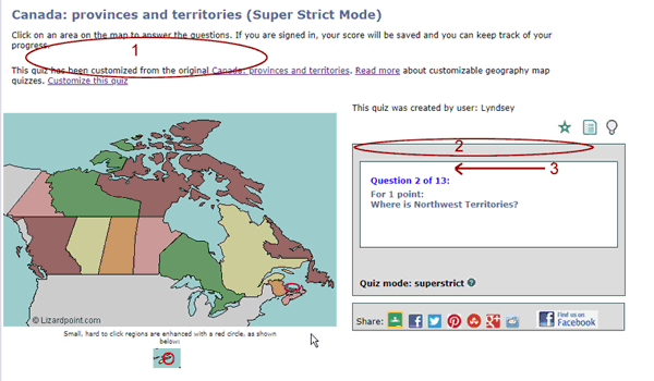 Customize quiz mode options