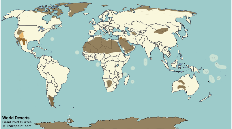 Test Your Geography Knowledge World Deserts 15 Largest Deserts In The World Lizard Point Quizzes